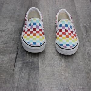 Vans Kids Checkered Slip-On Sneakers - Multicolor